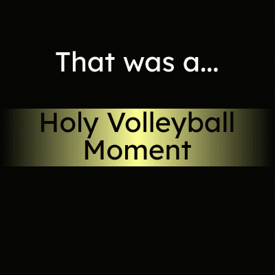 A Volleyball With The Words That Was A Holy Volleyball Moment GIF