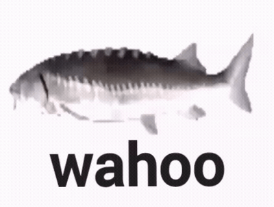 A Wahoo Logo With A Fish On It GIF