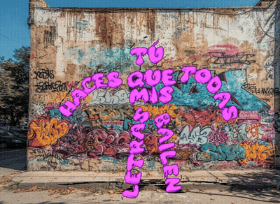 A Wall With Graffiti On It That Says Tu Eres Que Too GIF