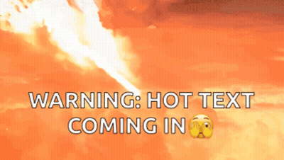 A Warning That Hot Text Is Coming In With An Emoji Face GIF