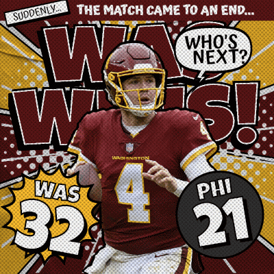 A Washington Football Player With The Number 4 On His Uniform GIF