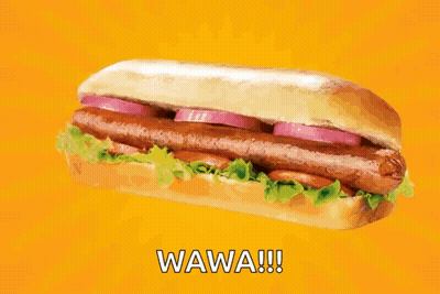 A Wawa Sandwich With Lettuce Tomatoes And Onions GIF
