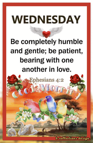 A Wednesday Greeting Card With A Quote From The Bible GIF