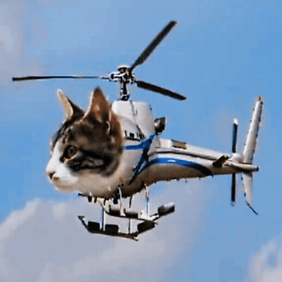 A White And Blue Helicopter With The Number 0 On It GIF