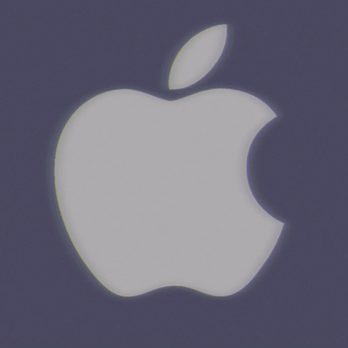 A White Apple On A Green Background With A Leaf GIF