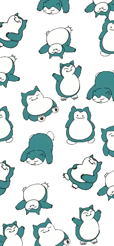 A White Background With A Pattern Of Snorlax Sleeping Sticker