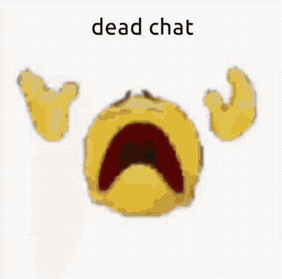 A White Background With Brown Spots And The Words Dead Chat GIF