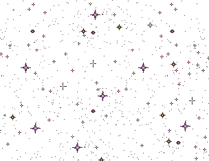 A White Background With Purple And Brown Stars And Crosses Sticker