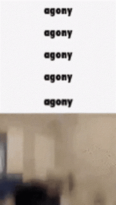A White Background With The Word Agony Written On It . GIF