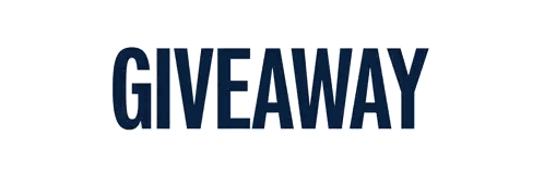 A White Background With The Word Giveaway In Black Letters Sticker