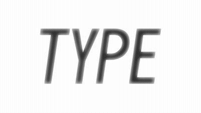 A White Background With The Word Type Written In Black Letters GIF