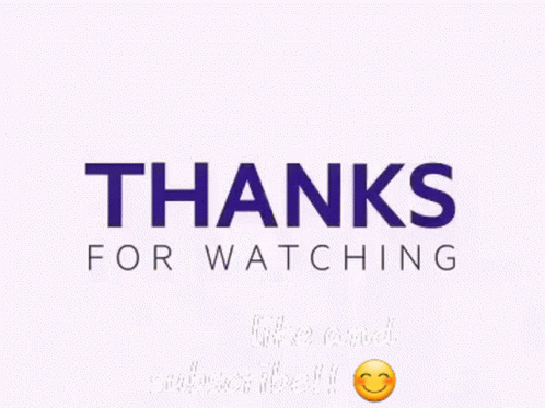 A White Background With The Words Thanks For Watching Like And Subscribe GIF