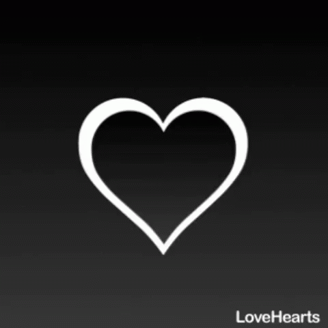 A White Broken Heart On A Black Background With The Words Lovehearts Underneath It GIF