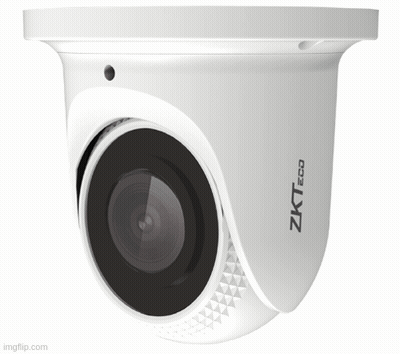 A White Camera With Zkt Eco Written On The Side GIF