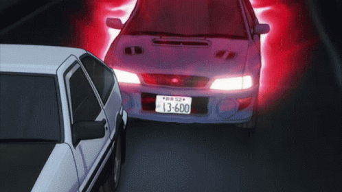 A White Car With A License Plate That Says 13-600 GIF