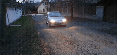 A White Car With A License Plate That Says Nct-779 GIF