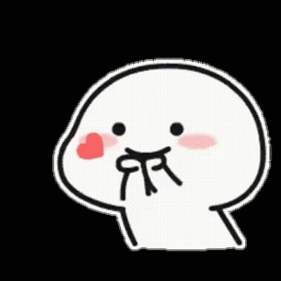 A White Cartoon Character Is Holding A Red Heart In His Mouth . GIF