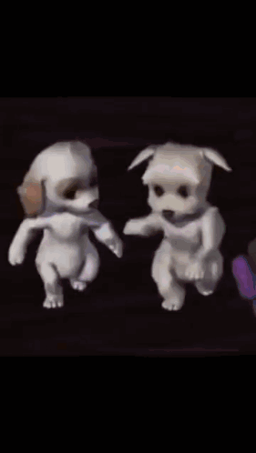 A White Cat Is Running On A Pink Surface . GIF