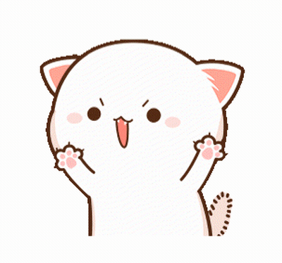 A White Cat With A Pink Ear Is Holding A Heart GIF
