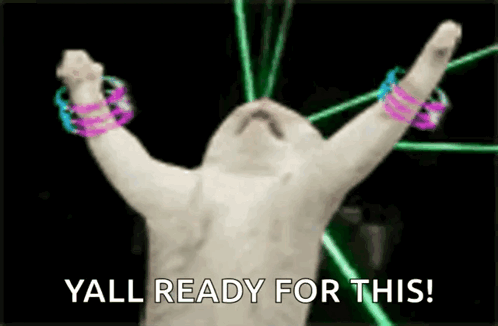 A White Cat With Glow In The Dark Bracelets On Its Wrists Is Ready For A Party . GIF