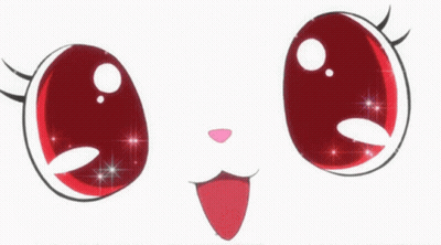 A White Cat With Red Eyes And A Pink Nose Sticking Out Its Tongue GIF