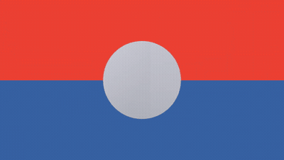 A White Circle With A Red And Blue Border GIF