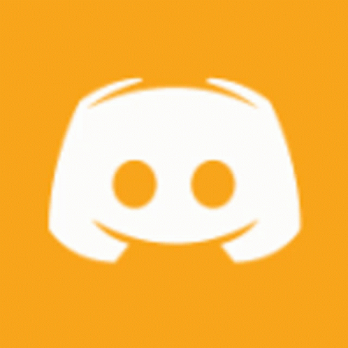 A White Discord Logo With Two Circles On A Gray Background . GIF