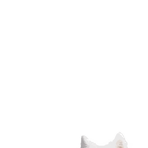 A White Dog With A Purple Speech Bubble Behind It Sticker