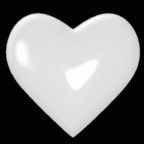 A White Heart On A Black Background With A Light Coming Out Of It GIF
