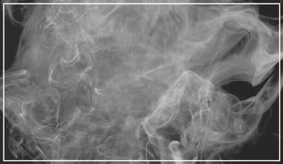 A White Smoke Swirls In A Square On A Black Background GIF