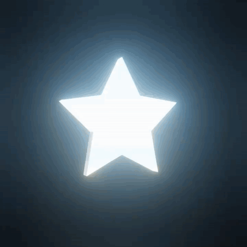 A White Star Is Glowing In The Dark With A Dark Background GIF