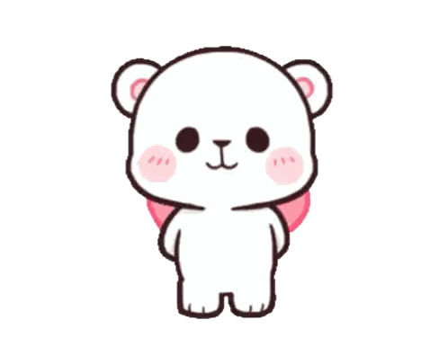 A White Teddy Bear Is Holding A Heart That Says I Love You Sticker
