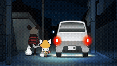 A White Van With A License Plate That Starts With The Letter E GIF