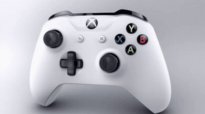 A White Xbox Controller With The Buttons X B And A On It GIF