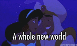 A Whole New World Aladdin Princess Jasmine GIF