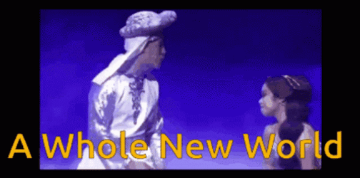 A Whole New World Aladdin Stage Play GIF