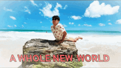 A Whole New World Eric Nam Wavy Beach Shot GIF