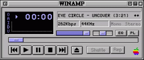 A Winamp Window Displays A Song Called Eye Circle Uncover GIF