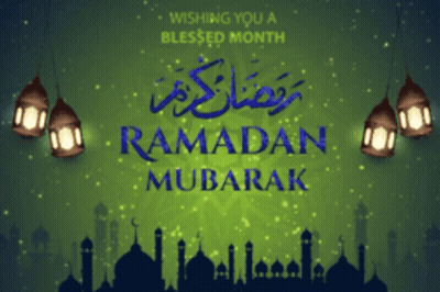 A Wishing You A Blessed Month Ramadan Mubarak Greeting Card GIF