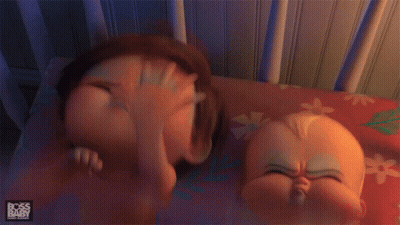 A Woman And A Baby In A Crib From The Boss Baby GIF