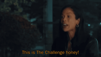 A Woman Clapping With The Words This Is The Challenge Honey GIF