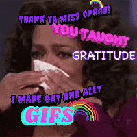 A Woman Crying With The Words Thank You Miss Oprah GIF