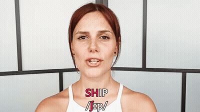 A Woman Has Ship Written On Her Neck GIF