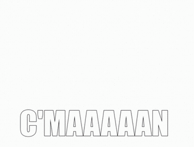 A Woman Holding A Tennis Racquet In Front Of A Crowd That Says C'maaaaan GIF
