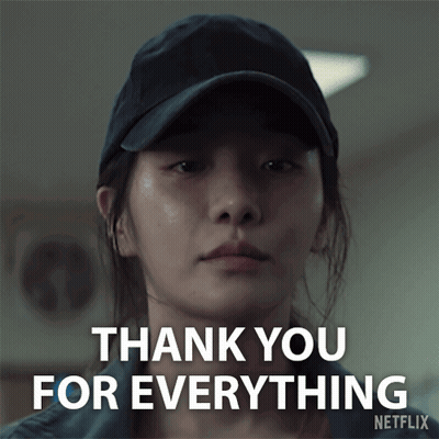 A Woman In A Baseball Cap Says Thank You For Everything GIF