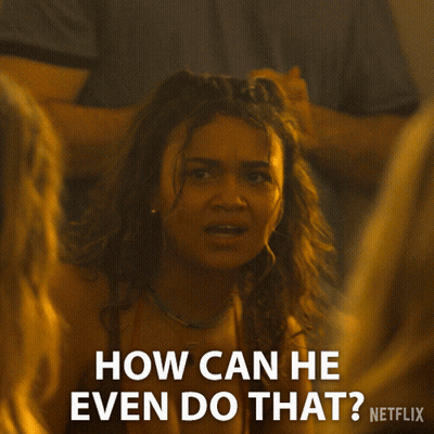 A Woman In A Bikini Says How Can He Even Do That GIF