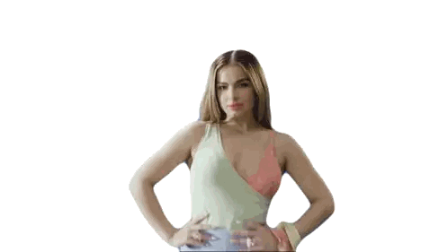 A Woman In A Bikini Top Is Making A Funny Face And Making A Funny Face . Sticker