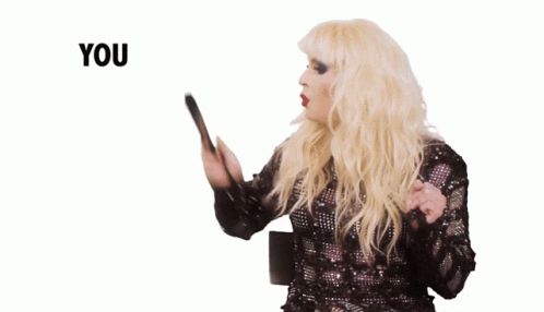 A Woman In A Black Dress Stands In Front Of A Sign That Says You Are Not A Hot Tub Time Machine GIF