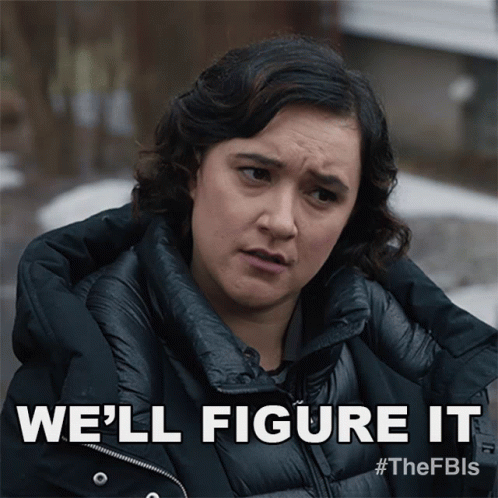A Woman In A Black Jacket With The Words We 'Ll Figure It Below Her GIF