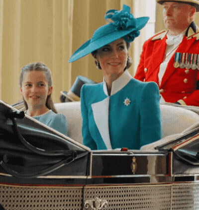 A Woman In A Blue Hat Is Sitting In A Car With A Little Girl GIF